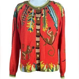 Christine Foley Vintage Monkey Sweater / Cardigan Size 1